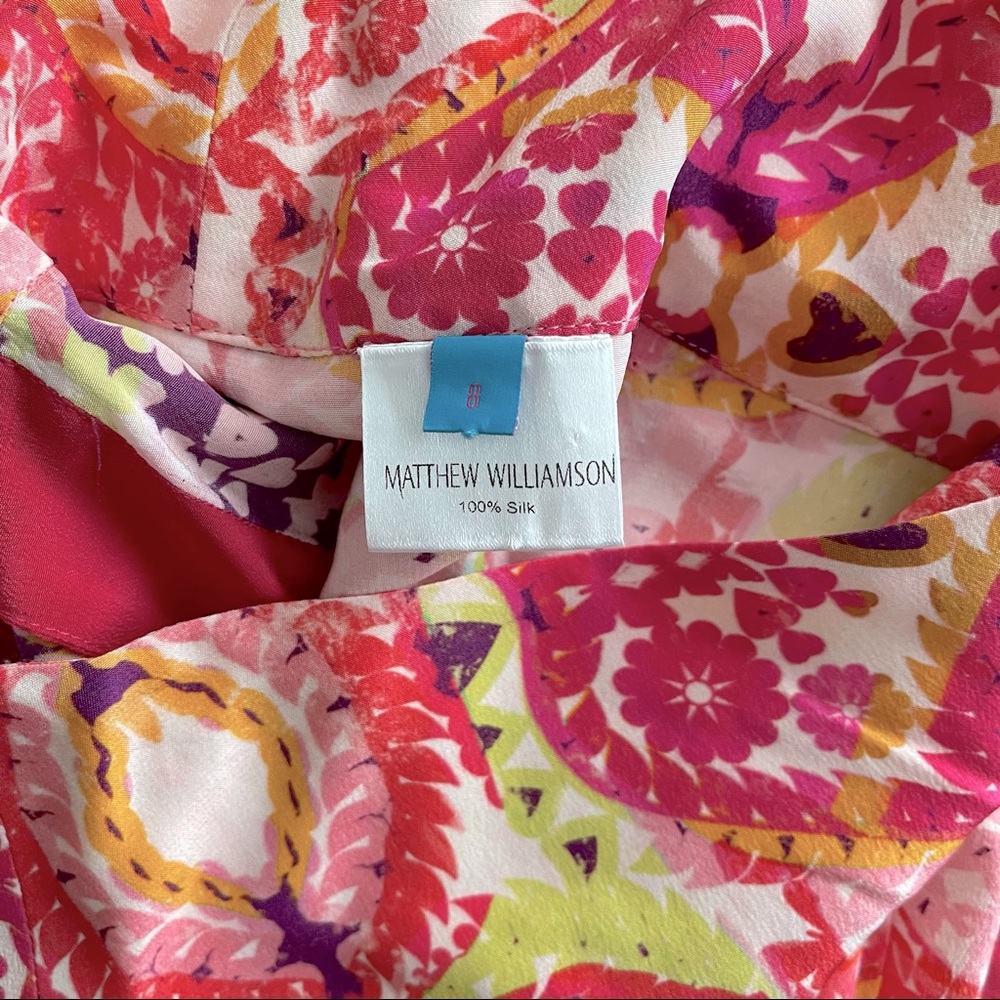 Matthew Williamson Escape Silk Petal Shorts, size 8 - Picture 3 of 6